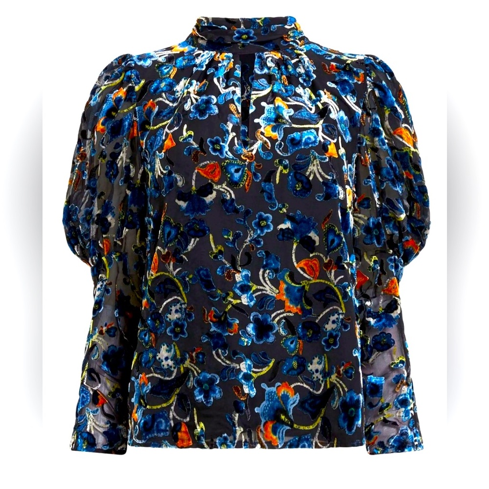 FRENCH CONNECTION Avery Burnout Puff-Sleeve Top - Picture 6 of 16